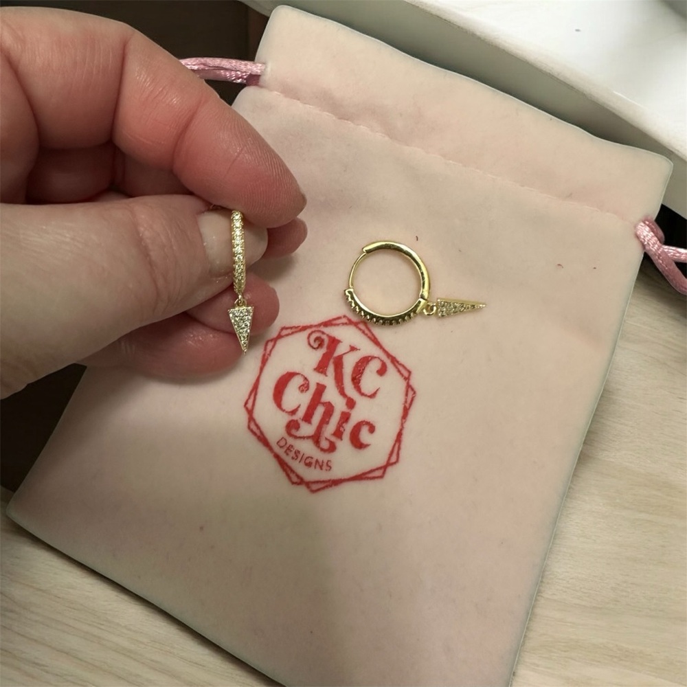 Gold earrings - Picture 2 of 4